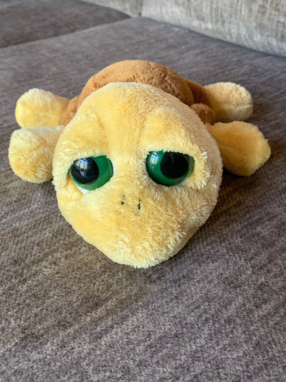 Russ Berrie Lil' Peepers “SHELLY” The Turtle Plush Yellow Stuffed Animal Toy 10"